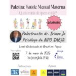 Palestra gratuita sobre saúde mental materna será realizada no dia 7 de maio em Tóquio